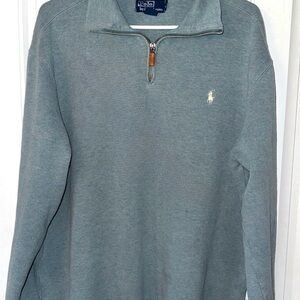 Polo by Ralph Lauren Men's Blue Zip-Up Sweater men’s Large blue gray
